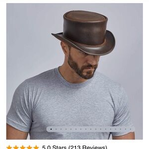 The Marlow Mens Leather Top by American Hat Makers New in Box! Med 7 1/8